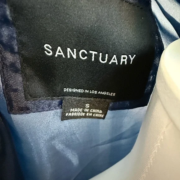 Sanctuary Evereve Skyline organza Navy Sheer Bomber Jacket - Picture 3 of 10